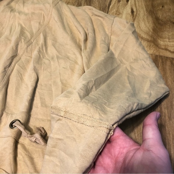 Knox Rose Beige Stretchy Shawl Neck Open Cardigan Sweater Pockets Womens Size 1 - Picture 4 of 8